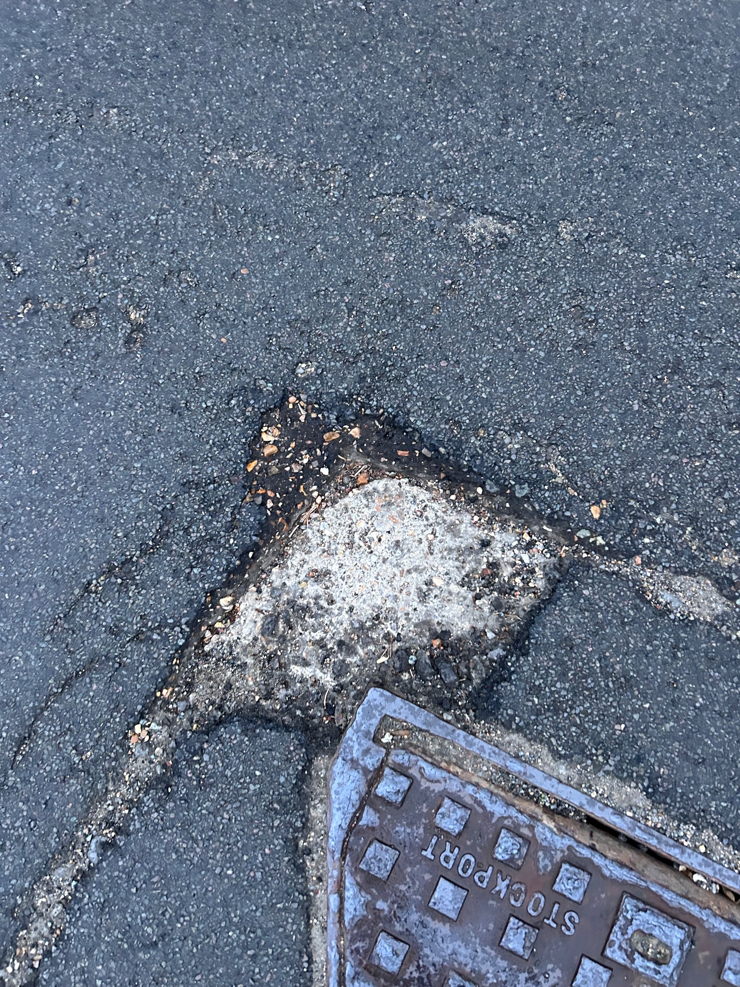 Pothole on West End