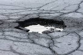Pothole on Station Road West