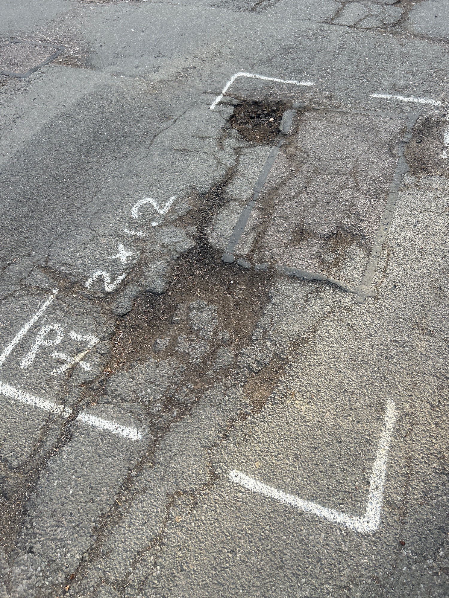 Pothole on Station Road West