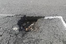 Pothole on Moorfield Road
