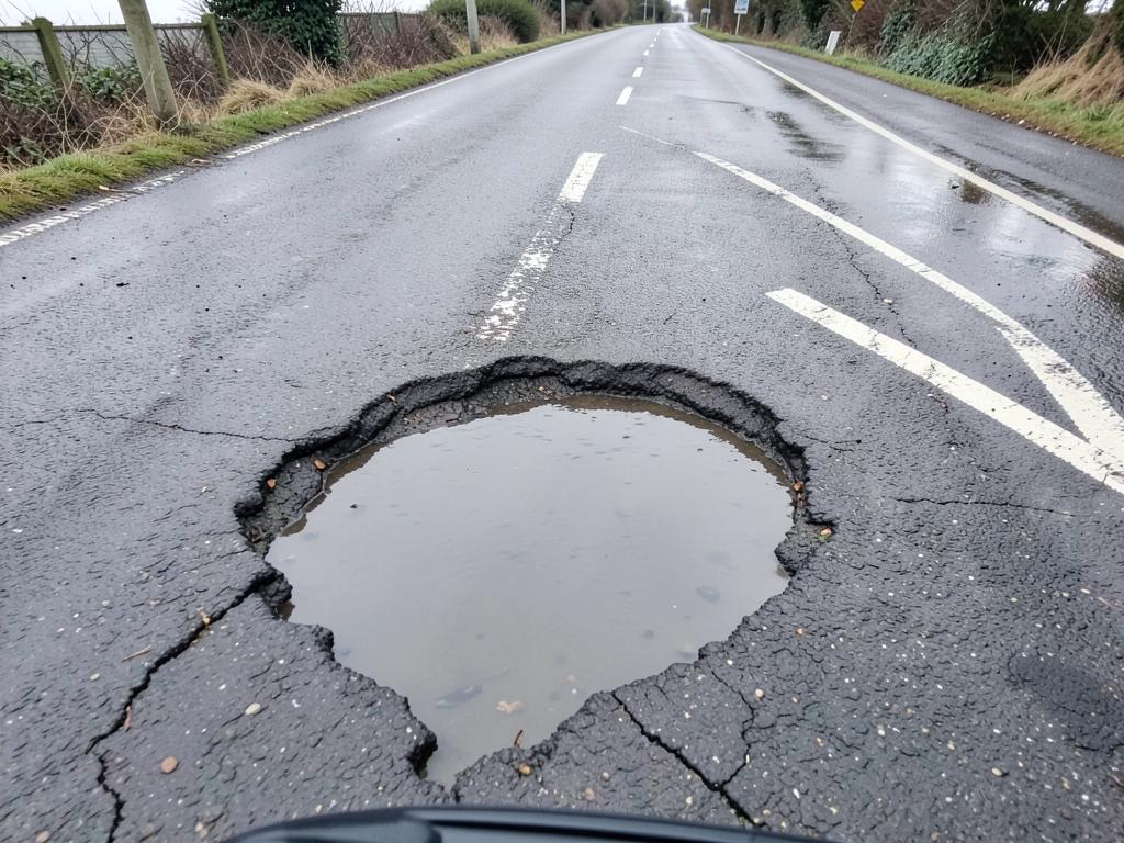 Pothole on Victoria Street