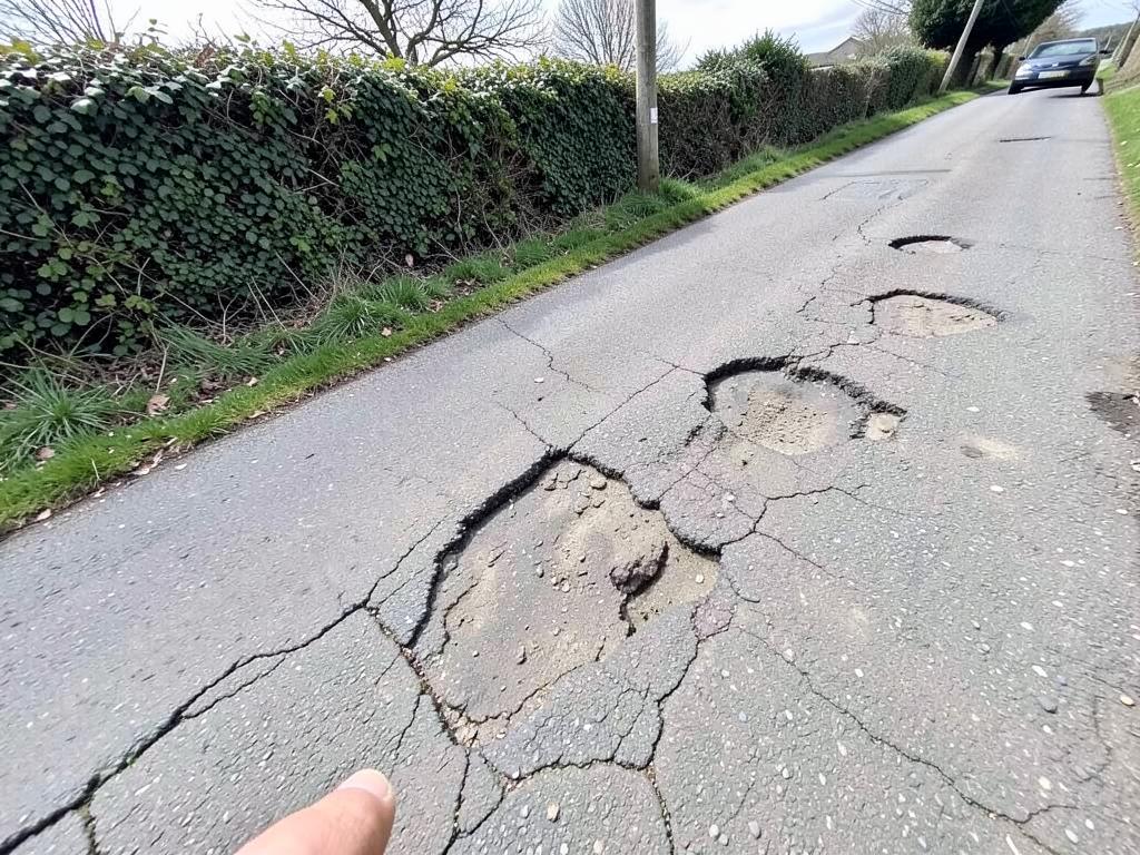 Pothole on Broad Street